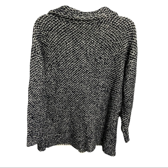 NWT Eileen Fisher Sz Medium Stand Collar Long Jacket Cotton Chunky Sweater $358 - Picture 2 of 6